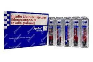 Insulin Glulisine Injection 100 IUML (Apidra), 3 ml