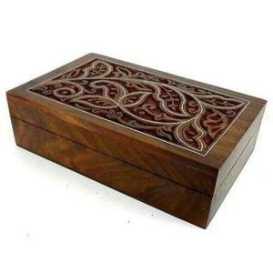Brown Handcrafted Wooden Box