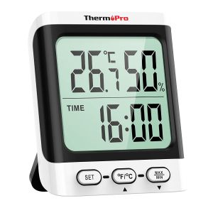 Digital Indoor Thermo Hygrometer with Clock