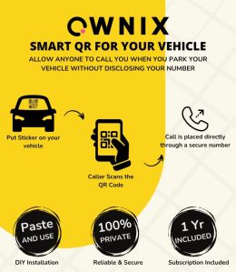 PVC Vehicle Safety Qr Code