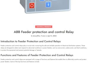 rej601 feeder protection abb relay