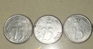 25paisa old silver coins sets