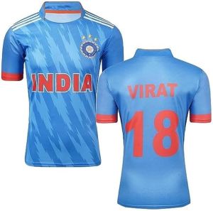 Indian cricket team jersey back front sublimation