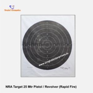 Target Paper 25 Mtr Pistol (Rapid Fire)