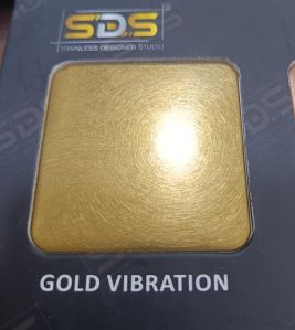 Gold Vibration finish SS Pvd Sheet by sds
