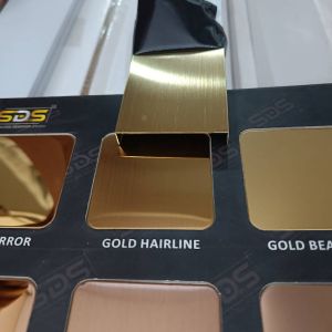 Stainless Steel 304 Gold Hairline Finish Sheet By Sds