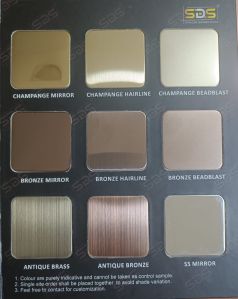 Stainless Steel Champagne Hairline finish sheet by sds