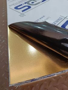 Stainless Steel Gold Starlight finish sheet by sds