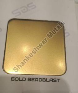 Gold Beadblast finish 304 stainless steel decorative pvd sheets by SDS Mumbai