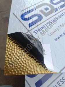 Gold Hairline Honeycomb Hammer ss304 pvd decorative and designer sheets by SDS