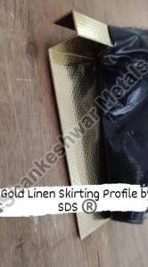 Gold Linen Stainless Steel Skirting Profile