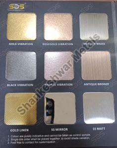 PVD STAINLESS STEEL 304 SHEETS GOLD, ROSEGOLD, BLACK, CHAMPANGE, ANTIQUE BY SDS