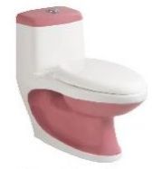 Magenta White Water Closet