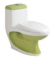 Mint Green White Water Closet