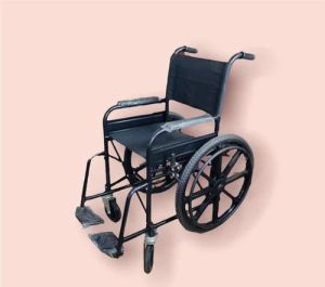 Black Hospital Folding Wheelchair