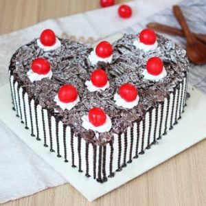 Black Forest Heart Shape Cake