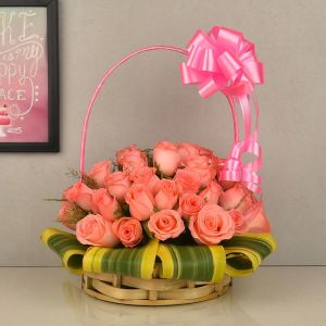 Exotic Pink Basket Arrangements
