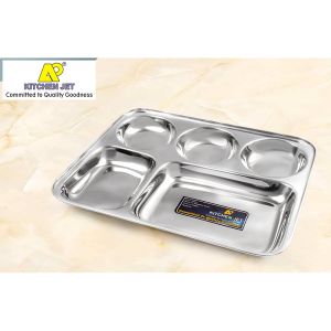 Stainless Steel 5in1 Compartment Plate