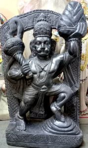 black stone hanuman ji statue