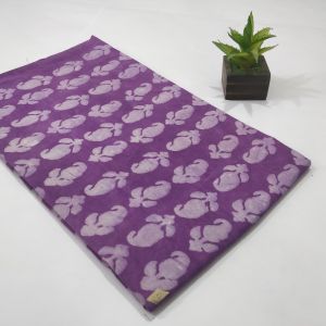 Dabu hand block printed cotton fabric