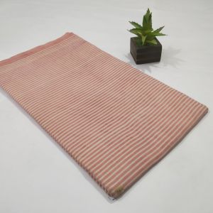 Hand block printed cotton cambric fabric