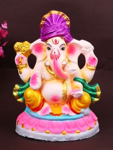 8 Inch Kshipra Eco-Friendly Ganesha Idol/Ganpati Murti.