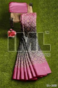 Ladies Digital Printed Multi Colour Saree