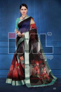 Digital Printed Ethnic Sarees