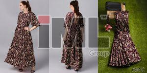 Digital Printed western Gowns Service