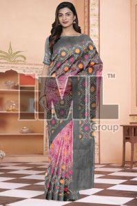 Multicolor Bandhani Printed Saree