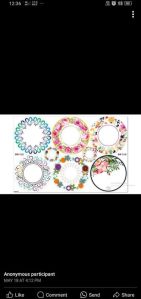 Paper Plates Raw Material 180gsm Flower