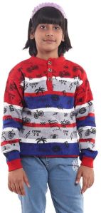 Kids Sweater Boys Woolen Top Sweater B1_Red
