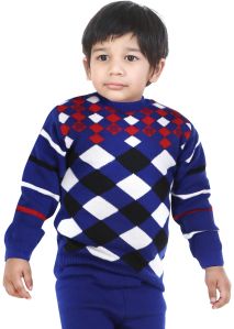 Offer boys' and girls regular-fit acrylic casual sweater with full sleeves_ J1
