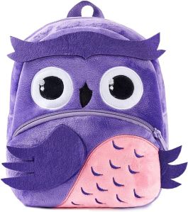 Soft plush animal cartoon bags for kids (2-6 Years) - Owl