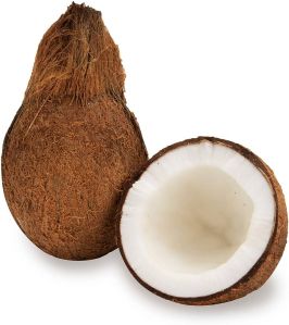 Brown Semi Husked Hard Natural Fresh Coconut, For Pooja, Medicines, Cosmetics, Cooking, Form : Solid