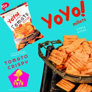 Yoyo Tomato Crispy 20gm Pack - Millet Snacks