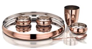 Pvd rose gold thali set