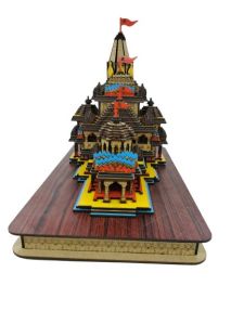 MDF Wood Traditional Shree Ram Temple