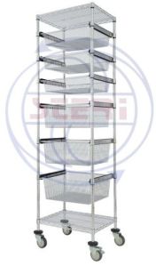 YSU-1281 Stainless Steel Single Free Standing Basket Rack