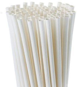 Plain Paper White Straw