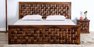 Teak wood bed