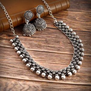 oxidized silver jewelry set