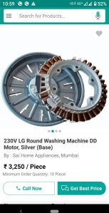 LG washing machine round motor direct drive