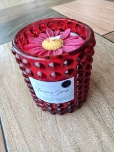 Red Bubble Jar Candle (Scented)