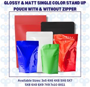 colored stand up pouch
