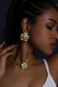 Moriissa Designer Brass Necklace