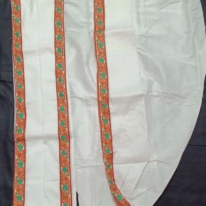 100% Cotton Free Size Ready made Dhoti with 2.25Mtr Dupatta