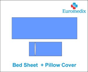 Blue Bed Sheet And Pillow Cover