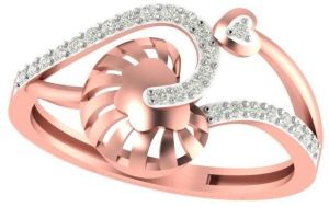 M-PLR-3965 Ladies Rose Gold Ring