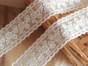 White Embroidered Cotton Garment Laces